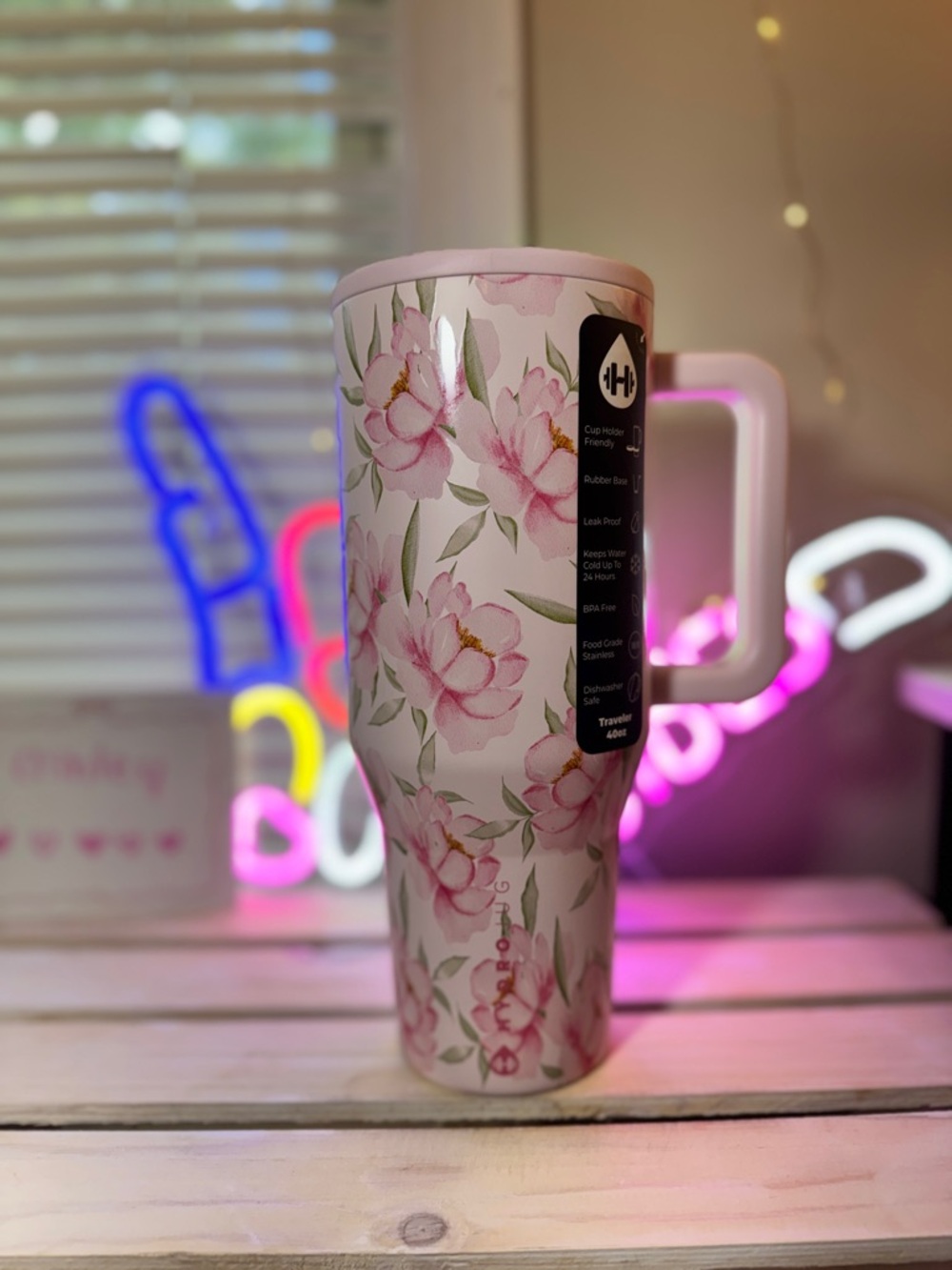 HydroJug Jessica 40oz Traveler BNIB Peonies HydroJug